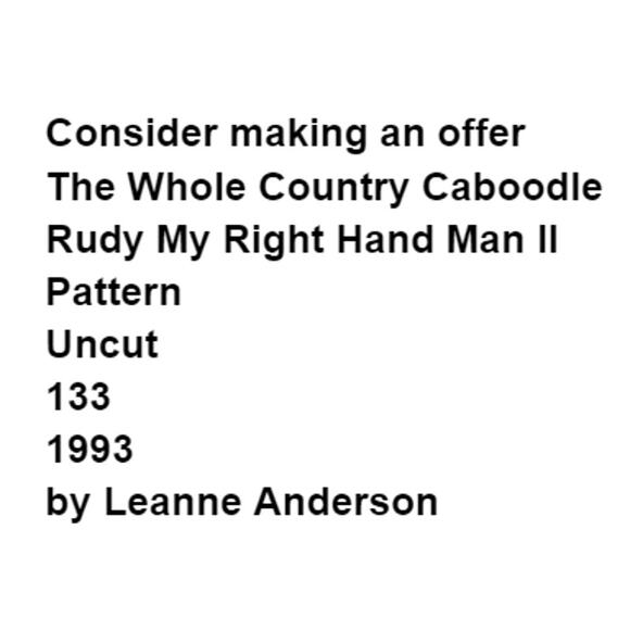 The Whole Country Caboodle 133 Pattern Rudy My Right Hand Man II Cozy Rustic - Picture 3 of 6